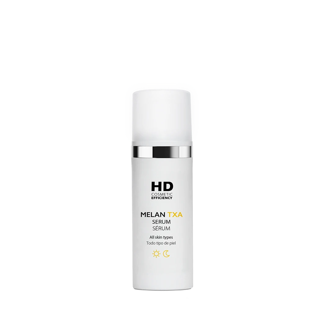 MELAN TXA SERUM Depigmenting-enhancing serum that regulates melanin synthesis and promotes skin renewal. It helps to eliminate dark spots on the face, neck and décolleté.
