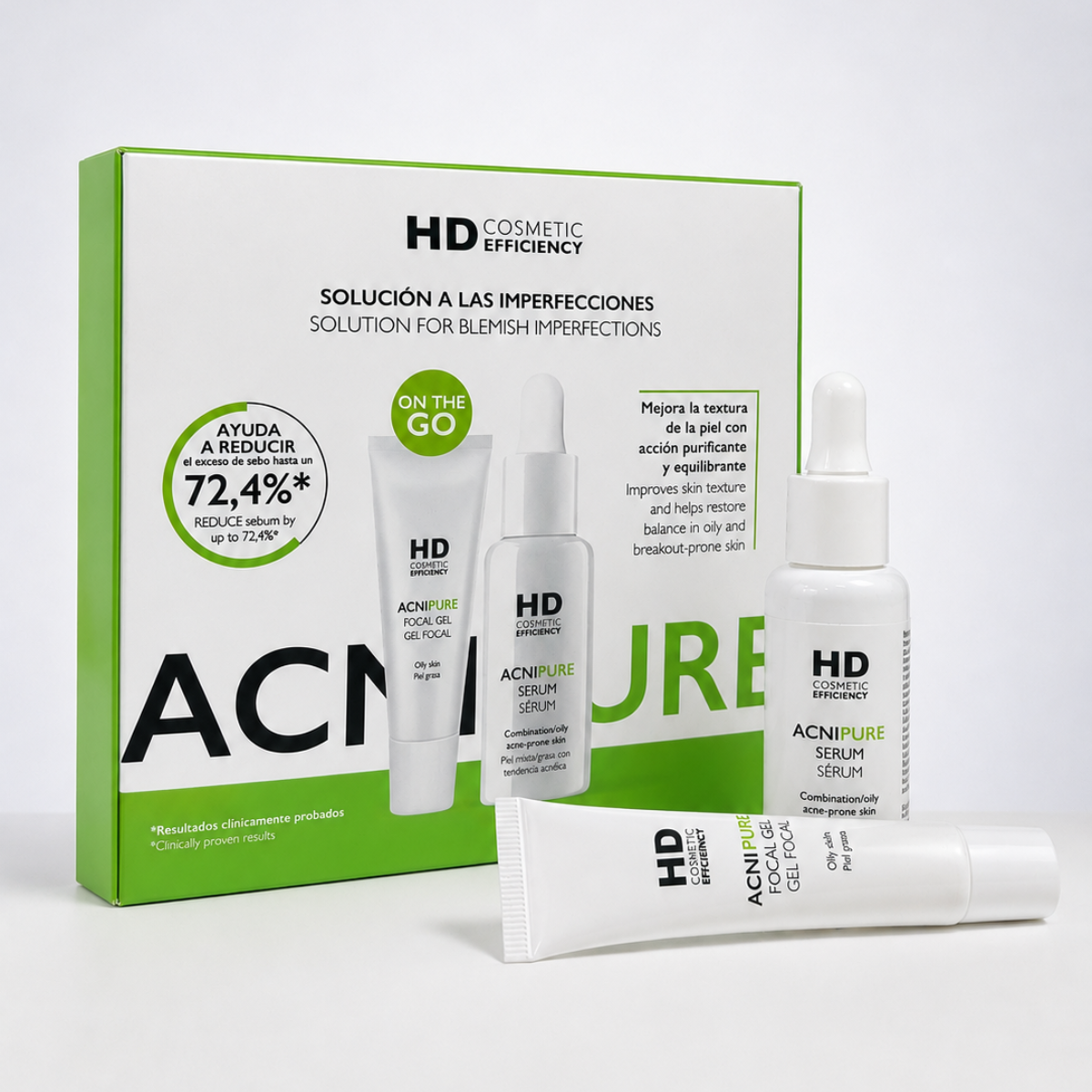 ACNIPURE Blemish Solution Set box with Serum and Focal Gel